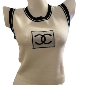 Chanel Ivory Sleeveless Top